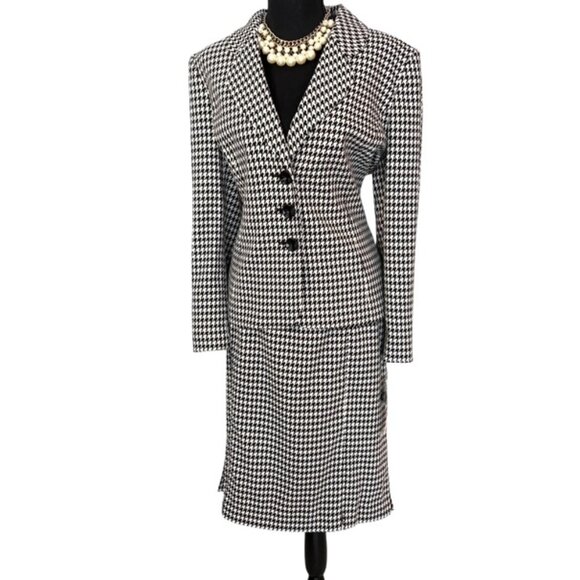 Kasper women's houndstooth suit size 14P NWT - Picture 1 of 12